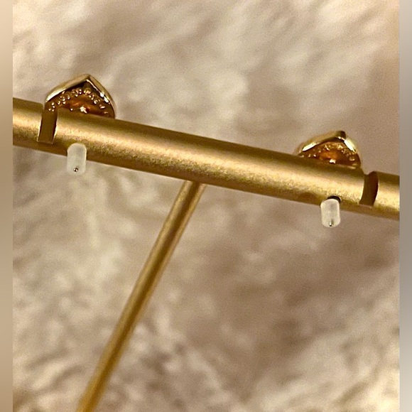 Kate Spade Gold and Teal Stud Earrings - Picture 3 of 4